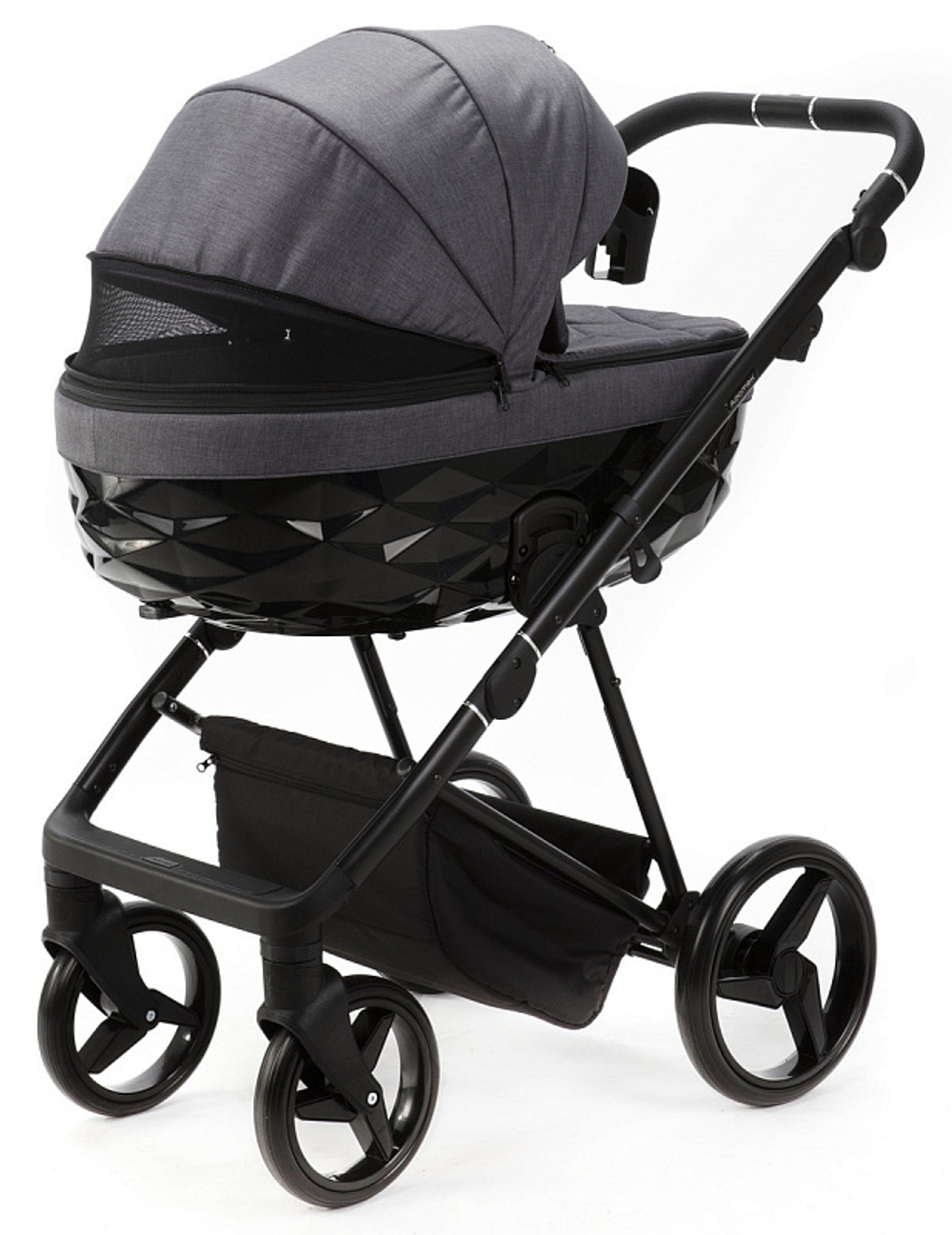 Детская коляска Adamex Quantum 2 в 1 Q-TK66 (Т.СЕРЫЙ)