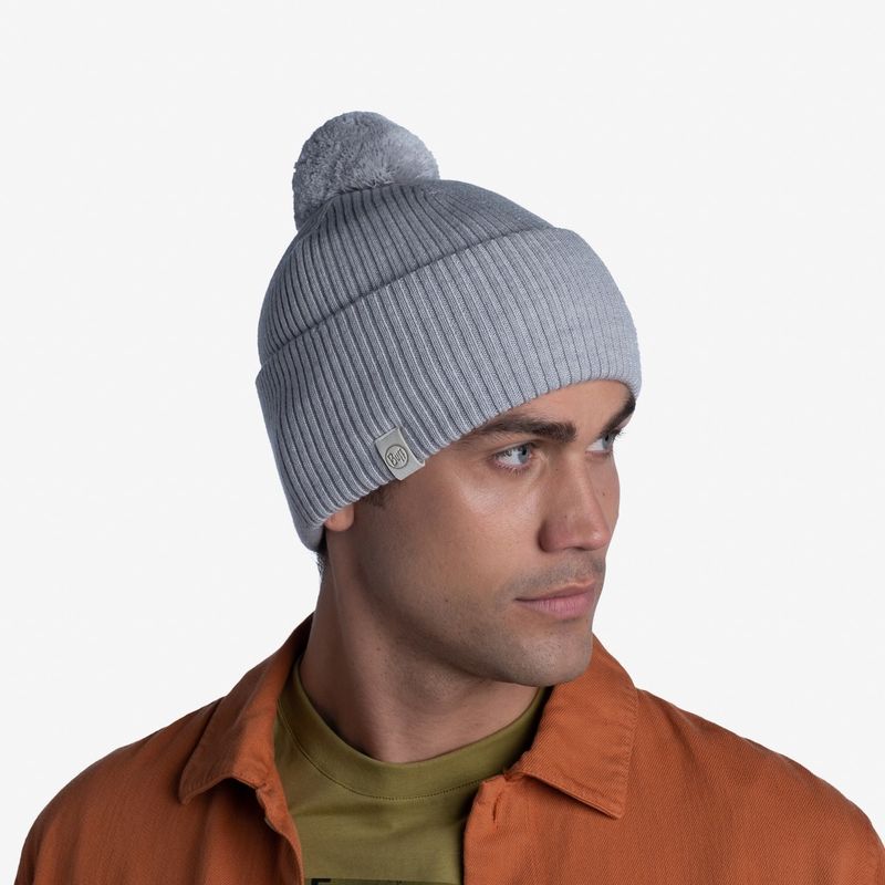 Вязаная шапка Buff Hat Knitted Tim Light Grey Фото 2