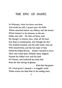 The epic of Hades : in three books | Lewis Morris