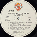 Bill LaBounty ‎– This Night Won't Last Forever (Япония 1982г.)Т