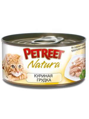 Консервы для кошек куриная грудка 70 г, Petreet