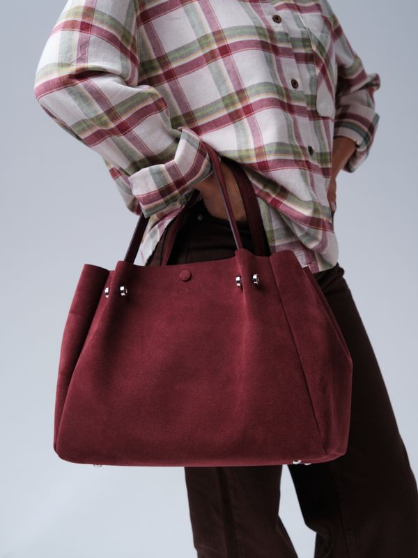 Замшевая сумка с матрешкой Vasilisa DBR 31210 махагон