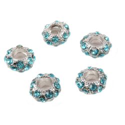 Бусина-шарм "Росинка" сплав, стразы