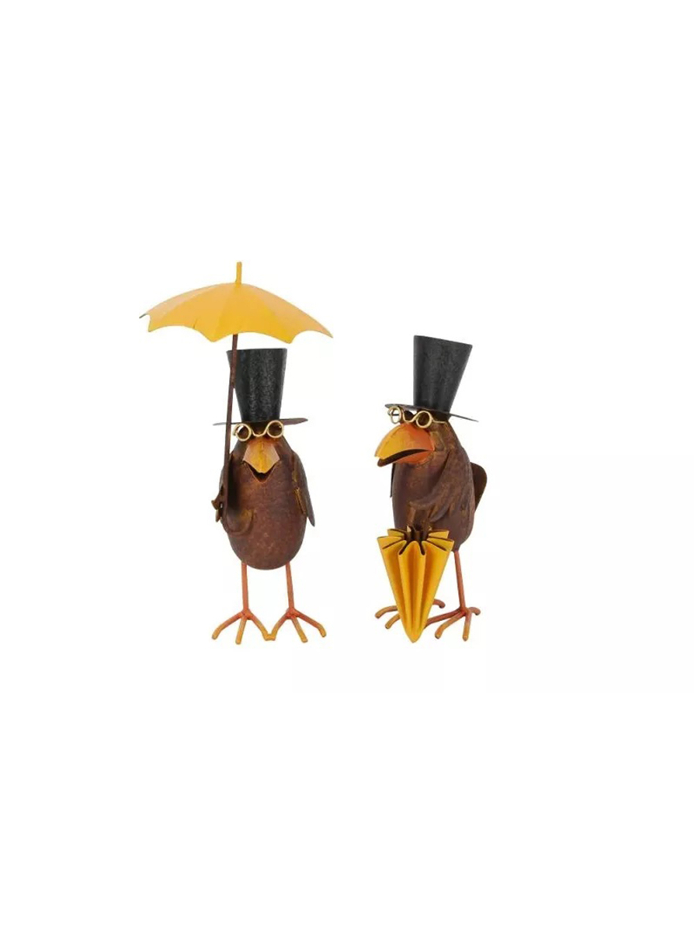 Декор фигурка для сада "Ворон с зонтом" 14x8xH20 см / 15x13xH26 см CAMPO Home & Garden