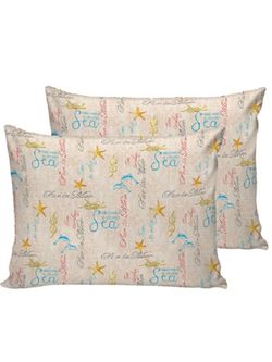 Постельное белье Сказка "Дельфины" 1,5-сп Наволочка 50х70 см 1 шт Простынь 150х215 см Пододеяльник 145х215 см, перкаль