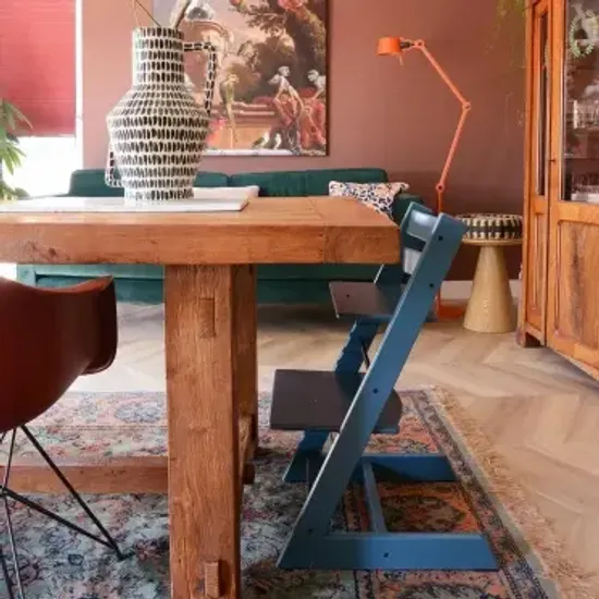 Стульчик для кормления STOKKE Tripp Trapp комплект 4 в 1 (Fjord Blue)