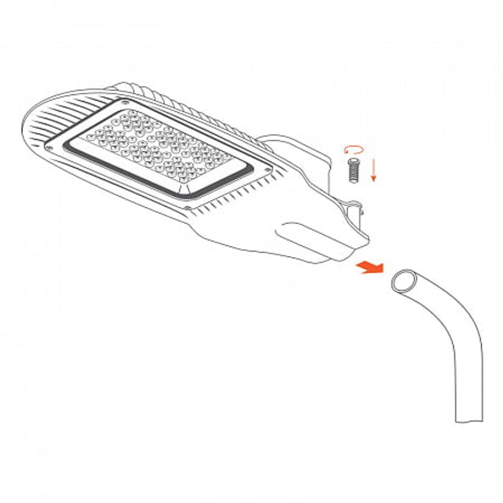 Уличный светильник WOLTA PRO ТРАССА ДКУ04-100-102-5К ШО140х60 100Вт 5000K IP65 Прозрачный 15000лм 538х264х68мм