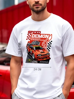 Футболка мужская y2k с принтом машиной