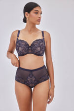 Темно-синий кружевной бюстгальтер Glow с шитыми чашками (Размер: 95C) (Цвет: темно-синий)