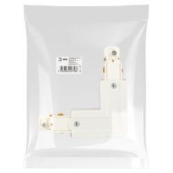 Коннектор питания ЭРА STR-30-W-CN-LE для трехфазного шинопровода угловой белый