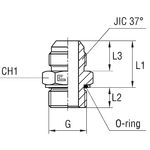 Штуцер FH JIC 1.5/8" BSP 1.1/2"