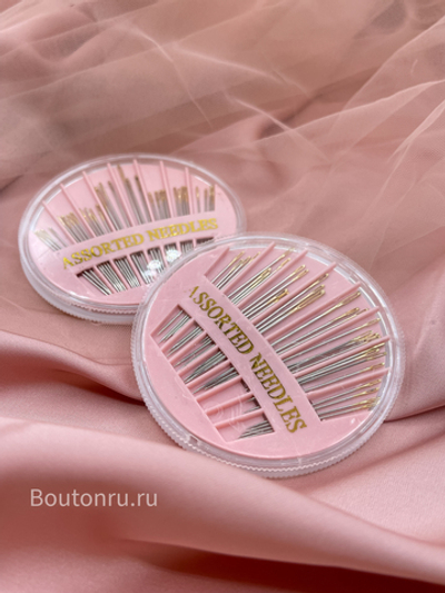 Набор игл для шитья с ушком в кейсе