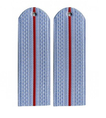 Погоны серо-голубые 1 красный просвет Полиция (ОВД) на рубашку н/о