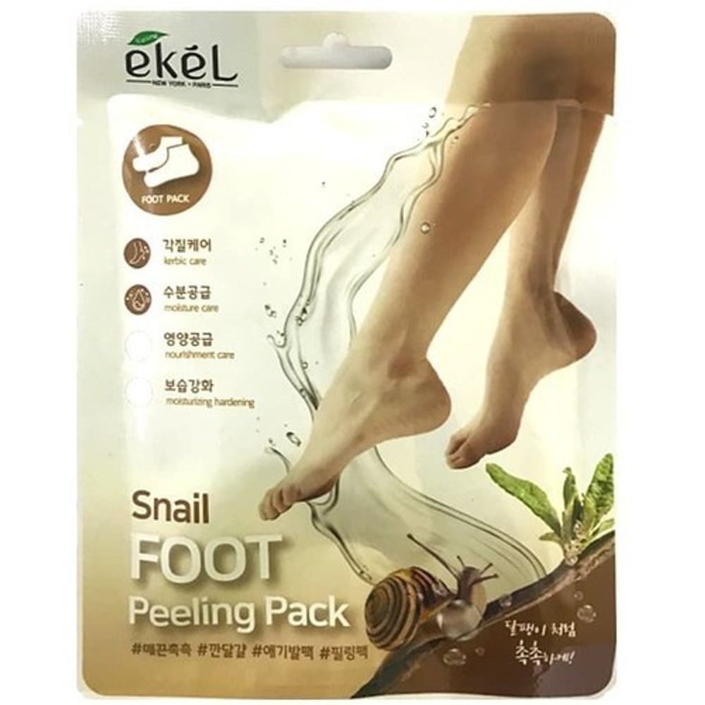 Пилинг-носочки для ног EKEL Snail Foot Peeling Pack