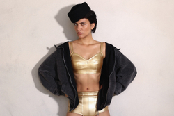 Шорты золотые