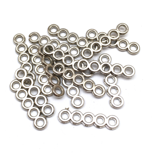 Коннекторы - разделители на 5 нитей 17х4 мм (10 шт), под серебро