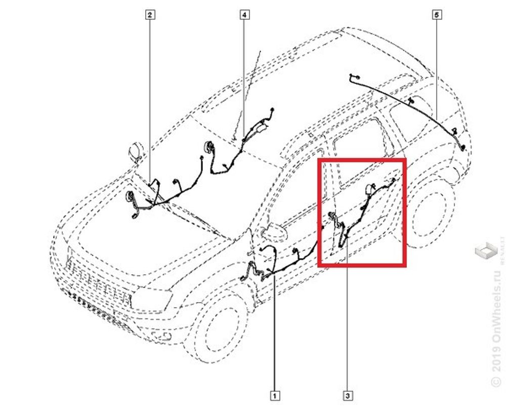 Электропроводка Renault Duster задней двери (Renault)