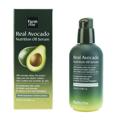 Сыворотка для лица питательная с маслом авокадо FarmStay Real Avocado Nutrition Oil Serum 100мл