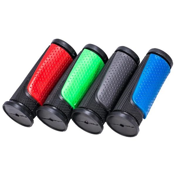 Ручки руля (грипсы) KMS 90 мм. с цветными вставками