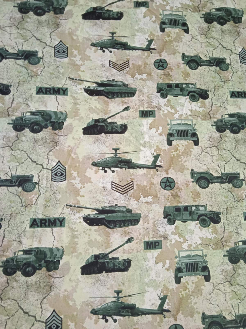 Кулир (принт). Военная техника, 0,65м