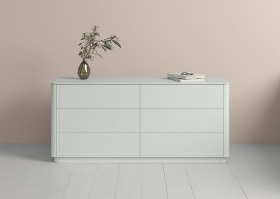 Комод Tammi 6 ящиков ширина 170 см (светло-серый)