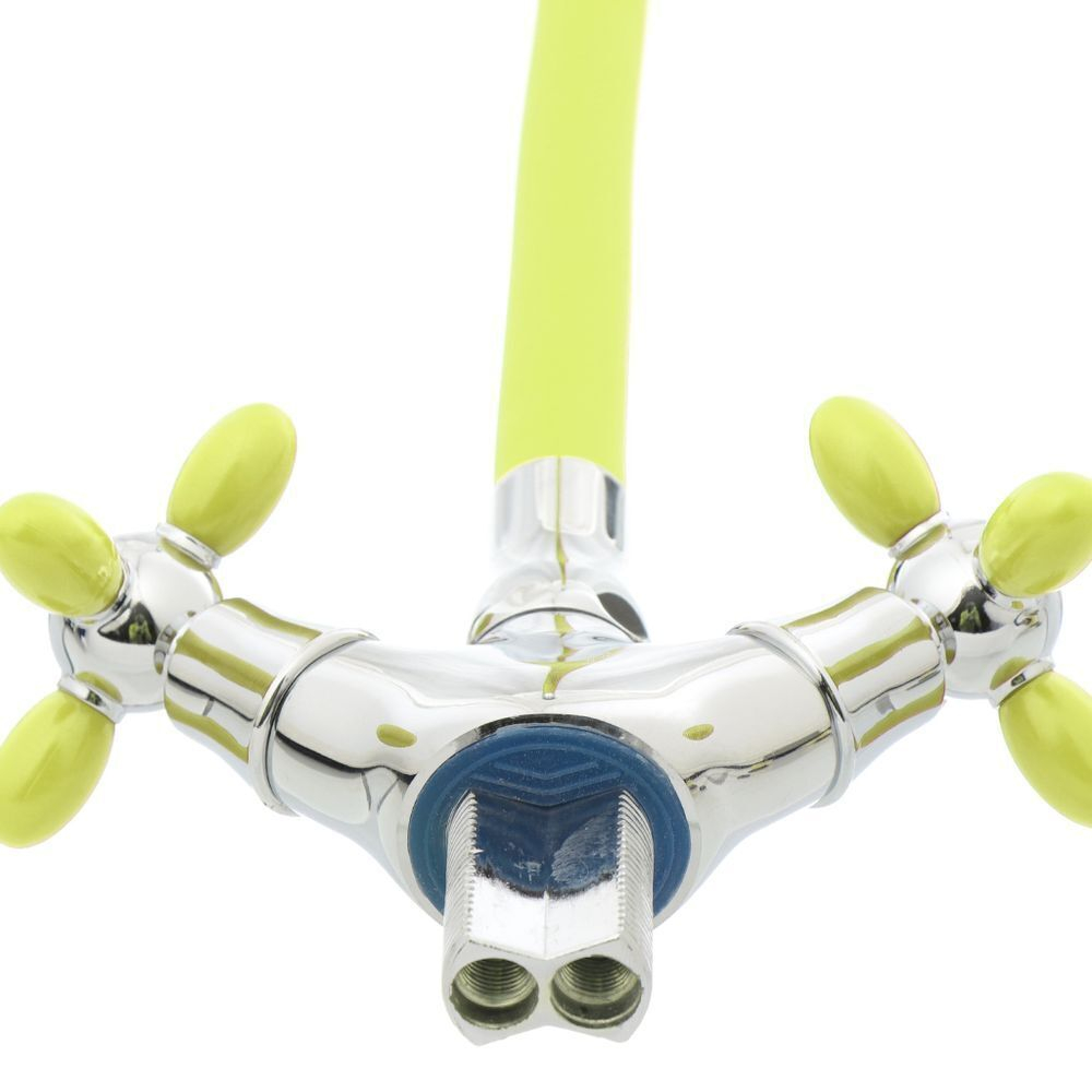 Смеситель для кухни, Frud, гибк излив, с кран-буксой, зел, R44127-6