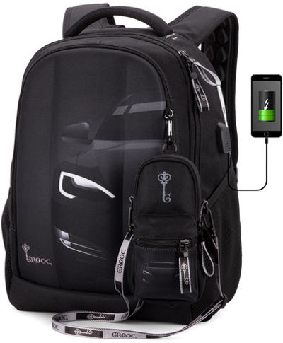 Ранец GROOC 15-027 + мешок + сумка-пенал