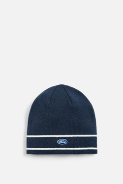 ZARA ТРИКОТАЖНАЯ ШАПКА С НАШИВКОЙ FORD ©, МОРСКОЙ СИНИЙ