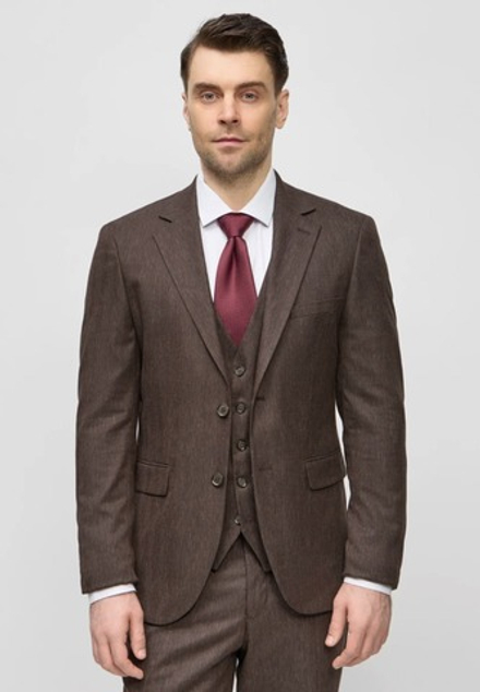 Мужской классический костюм (коричневый) В65