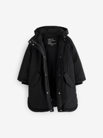 Куртка утепленная с капюшоном для девочки Next E33-633, Черный