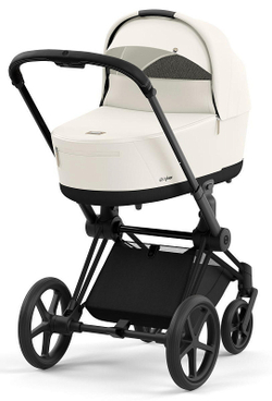 Коляска 3 в 1 Cybex Priam IV Matt Black complete и автокресло Cloud T i-Size Sepia Black Plus Off White