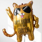 Фольгированный шар-фигура «Happy Birthday to one cool cat. Кот», 84 см