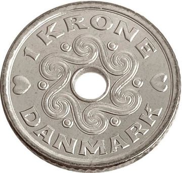 1 крона 2018 Дания