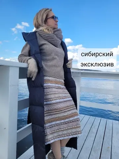 Юбка миди теплая