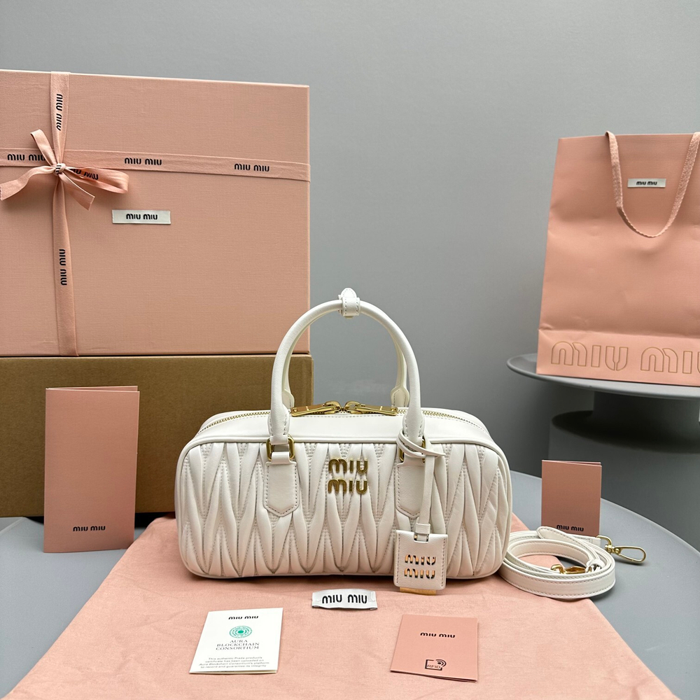 Miu Miu Arcadie Matelasse Nappa Leather Bag 27 cm