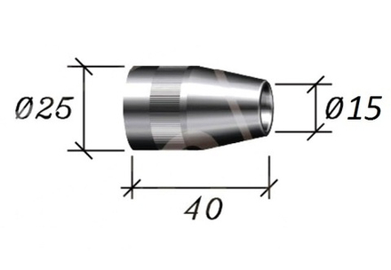 BU-02125 Сопло коническое газовое 15*40L Robo ARCTEC
