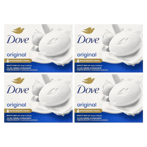 Dove, Мыло Beauty Bar, глубокое увлажнение, белое, 4 шт., По 106 г (3,75 унции)