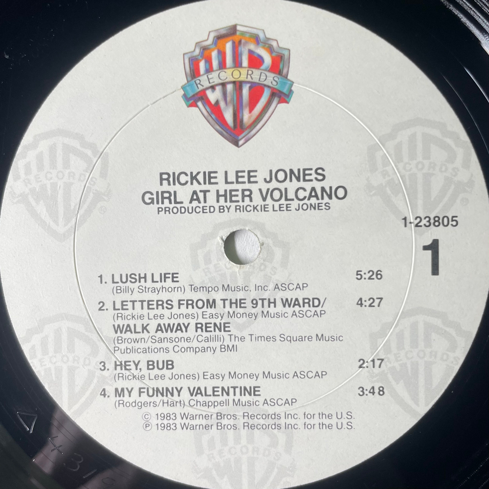 Rickie Lee Jones ‎– Girl At Her Volcano (США 1985г.) 10"