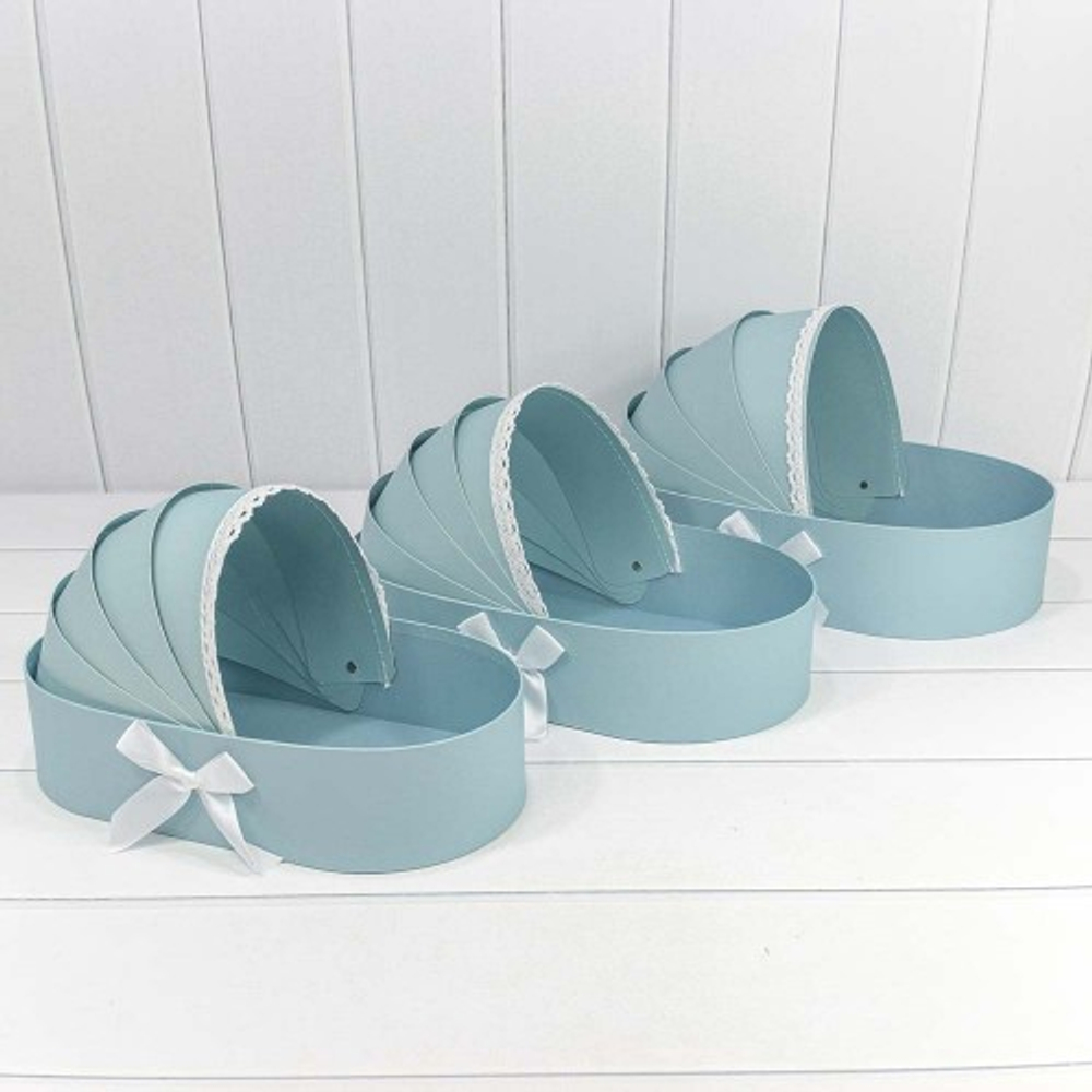 Коробка 39х23.3х9 см Набор 3 шт "Люлька" (Голубой)