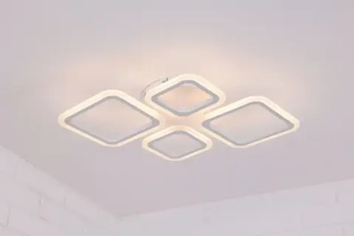 Люстра потолочная, светильник потолочный,Quedo-2+2 F, цвет белый, мощность: 72W. С Пультом в комплекте. Площадь освещения до 18м2. Люстра светодиодная