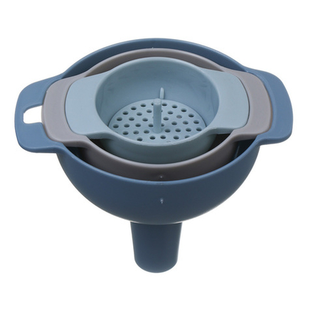 Набор воронок с фильтром, 4 пр. (воронка 8,5x8см/10x9см/12,5x10см, фильтр 4,5см) РР