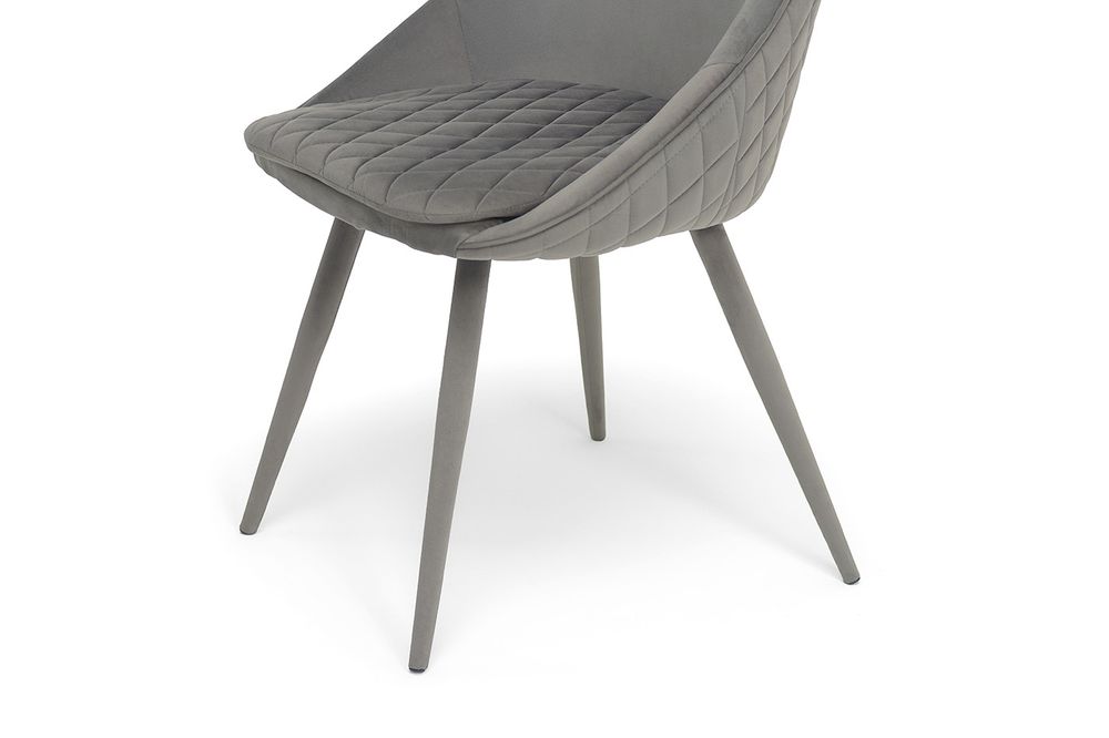 "Диана" стул из велюра, цвет серый