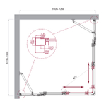 Душевой уголок BelBagno LUCE-A-22-80+25-C-Cr
