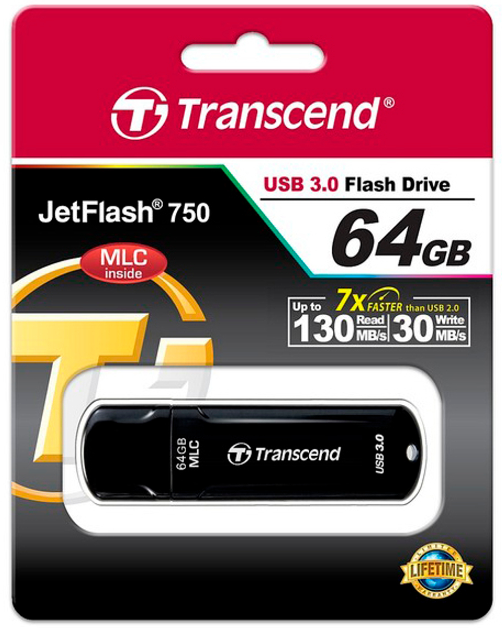 Накопитель USB 3.0 64GB Transcend JetFlash 750