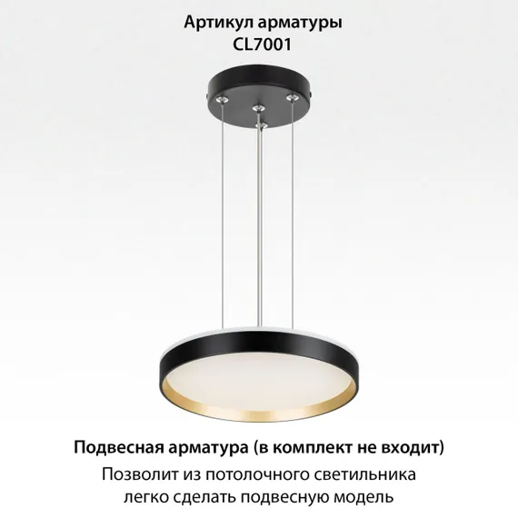 CL750321R ETALON Черный+Золото с пультом и RGB