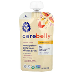 Cerebelly, органическое пюре, для детей от 6 месяцев, батат, фасоль пинто, куриный бульон с тмином, 6 паучей по 113 г (4 унции)