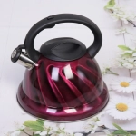 Чайник из нержавеющей стали 3,2л «Юпитер» со свистком, малиновый