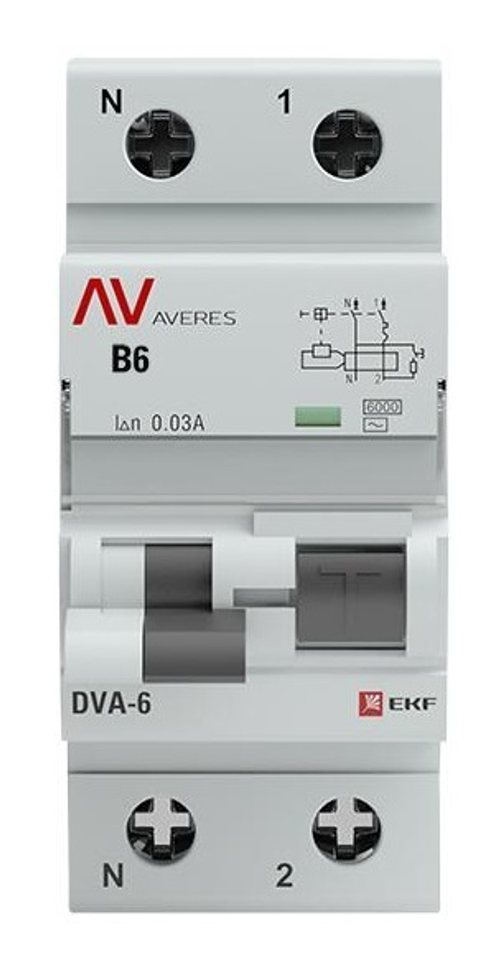 Автомат дифференциальный EKF rcbo6-1pn-6B-30-ac-av