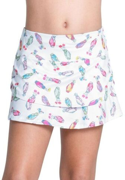 Детская теннисная юбка Lucky in Love Girls Let's Par With Back Pocket