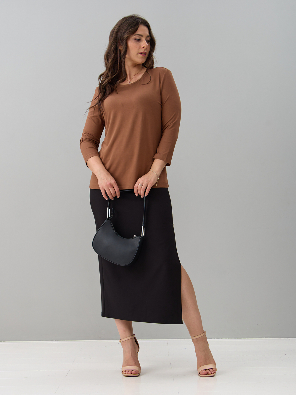 Лонгслив ЛНв-306/корица